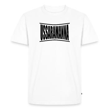 t-shirt Ussaramanna t-shirt Sardaigne idée cadeau - T-shirt Premium bio Homme - blanc - Devant - Nico (187cm)