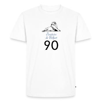 Territoire de belfort - T-shirt Premium bio Homme - blanc - Devant - Nico (187cm)
