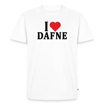T-shirt I love Dafne t-shirt gift idea - Men's Premium Organic T-Shirt - white - Front - Nico (187cm)