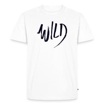 Sauvage - T-shirt Premium bio Homme - blanc - Devant - Nico (187cm)