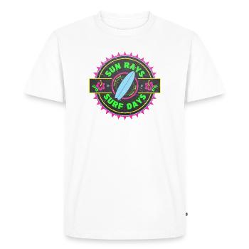 Surfing Retro Surfer Graphic Design - Men's Premium Organic T-Shirt - white - Front - Nico (187cm)