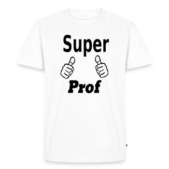 cadeau professeur - T-shirt Premium bio Homme - blanc - Devant - Nico (187cm)
