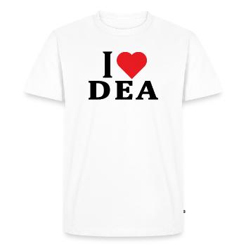 T-shirt I love Dea t-shirt gift idea - Men's Premium Organic T-Shirt - white - Front - Nico (187cm)