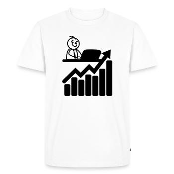 Chart stock market trader - Men's Premium Organic T-Shirt - white - Front - Nico (187cm)