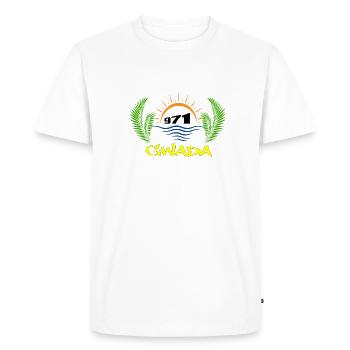 Guadeloupe - T-shirt Premium bio Homme - blanc - Devant - Nico (187cm)