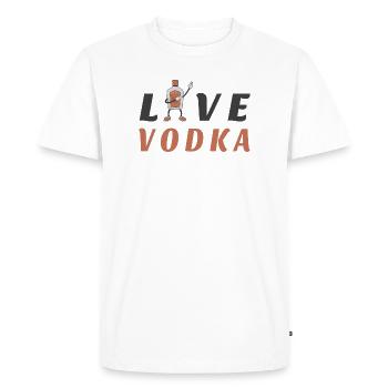 vodka d'amour - T-shirt Premium bio Homme - blanc - Devant - Nico (187cm)