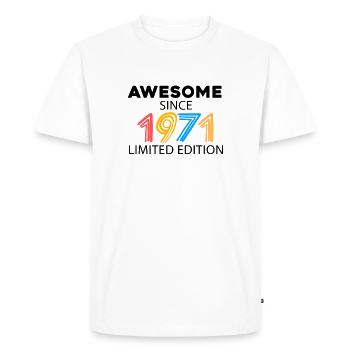 ntastic depuis 1971 - né en 1971 - T-shirt Premium bio Homme - blanc - Devant - Nico (187cm)