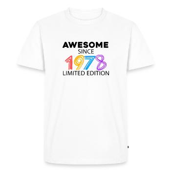 Fantastic since 1978 - born in 1978 - Men's Premium Organic T-Shirt - white - Front - Nico (187cm)