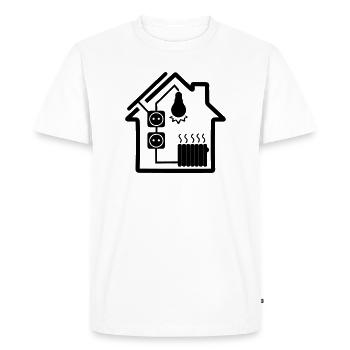 Maison à énergie solaire - T-shirt Premium bio Homme - blanc - Devant - Nico (187cm)