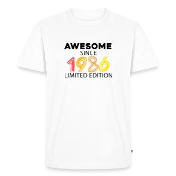 tastic depuis 1986 - né en 1986 - T-shirt Premium bio Homme - blanc - Devant - Nico (187cm)