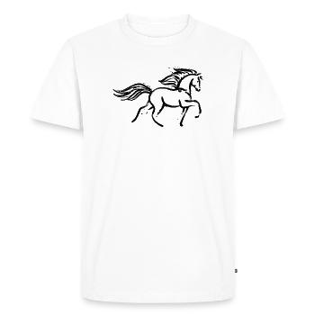 Horses Gallop Stallion Icelandic Horses Icelandic - Men's Premium Organic T-Shirt - white - Front - Nico (187cm)