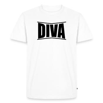 Diva t-shirt gift idea - Men's Premium Organic T-Shirt - white - Front - Nico (187cm)