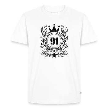 91 - 1991 - T-shirt Premium bio Homme - blanc - Devant - Nico (187cm)
