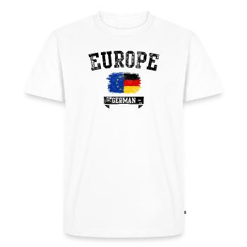 EU Germany Flag Brush Blend - Men's Premium Organic T-Shirt - white - Front - Nico (187cm)