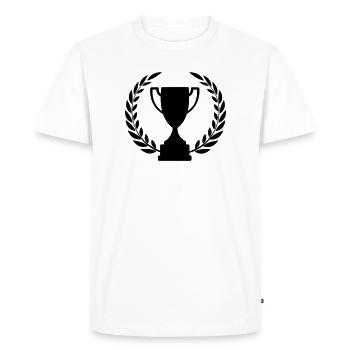 Couronne de laurier de la coupe de sport Cup - T-shirt Premium bio Homme - blanc - Devant - Nico (187cm)