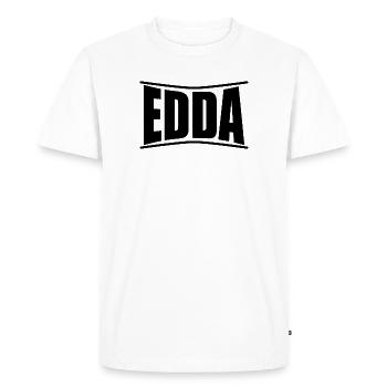 T-shirt Edda t-shirt idée cadeau - T-shirt Premium bio Homme - blanc - Devant - Nico (187cm)
