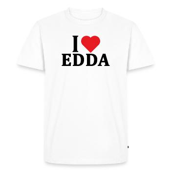 T-shirt J’adore Edda t-shirt idée cadeau - T-shirt Premium bio Homme - blanc - Devant - Nico (187cm)