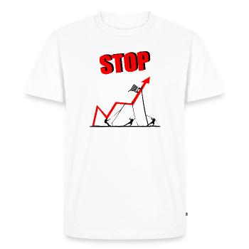 Inflation Food Prices - Men's Premium Organic T-Shirt - white - Front - Nico (187cm)