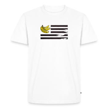 Republique 3 bananes - T-shirt Premium bio Homme - blanc - Devant - Nico (187cm)