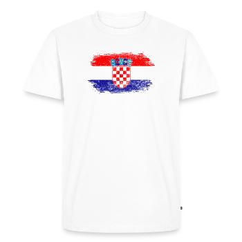 Montage de cartes du blason de Croatie - T-shirt Premium bio Homme - blanc - Devant - Nico (187cm)
