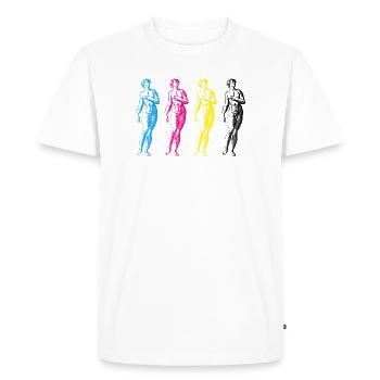 CMYK Statues - Men's Premium Organic T-Shirt - white - Front - Nico (187cm)