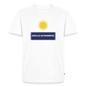 Hello sunshine - T-shirt Premium bio Homme - blanc - Devant - Nico (187cm)