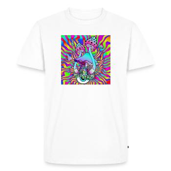 Champignons magiques Hippie Psychédélique Champignon Art - T-shirt Premium bio Homme - blanc - Devant - Nico (187cm)