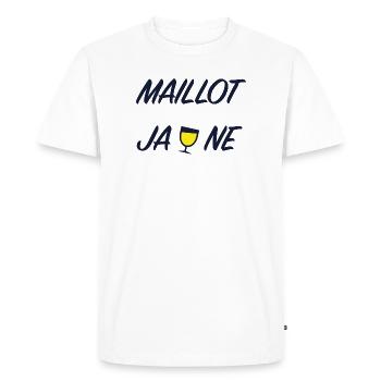 Maillot jaune - T-shirt Premium bio Homme - blanc - Devant - Nico (187cm)