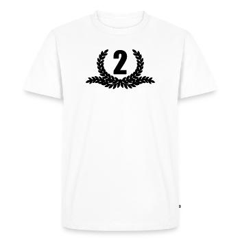 Lauwerkrans 02 YEARS - Men's Premium Organic T-Shirt - white - Front - Nico (187cm)
