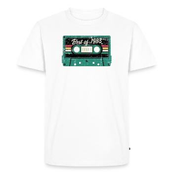 Le meilleur de 1983 Cassette rétro - T-shirt Premium bio Homme - blanc - Devant - Nico (187cm)