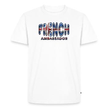 French Ambassador - T-shirt Premium bio Homme - blanc - Devant - Nico (187cm)