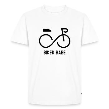 Biker Babe - T-shirt Premium bio Homme - blanc - Devant - Nico (187cm)