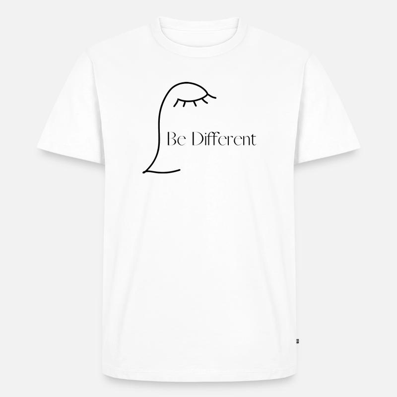 Anders sein als andere - Männer Premium Bio T-Shirt - Weiß