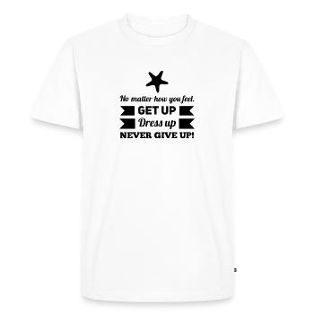 Abstract Monochrome Geometric Pattern - Men's Premium Organic T-Shirt - white - Front - Nico (187cm)