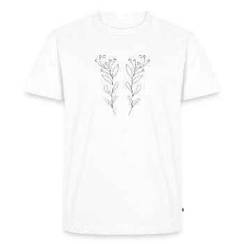 Conception simple et unique de la nature - T-shirt Premium bio Homme - blanc - Devant - Nico (187cm)