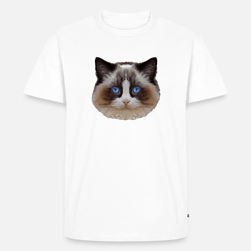 Ragdoll, samtpfote, Katzen design - Männer Premium Bio T-Shirt - Weiß