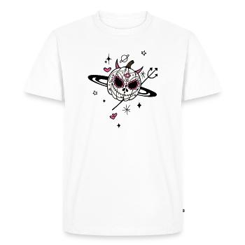 Pumpkin Devil Halloween Universe - Men's Premium Organic T-Shirt - white - Front - Nico (187cm)