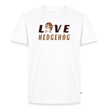 J'aime les hérissons - T-shirt Premium bio Homme - blanc - Devant - Nico (187cm)