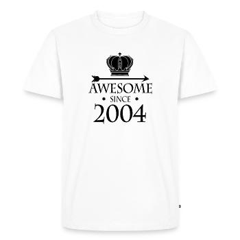 Millésime 2004 - Fantastique depuis 2004 - T-shirt Premium bio Homme - blanc - Devant - Nico (187cm)