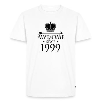Né en 1999 - Fantastique depuis 1999 - T-shirt Premium bio Homme - blanc - Devant - Nico (187cm)