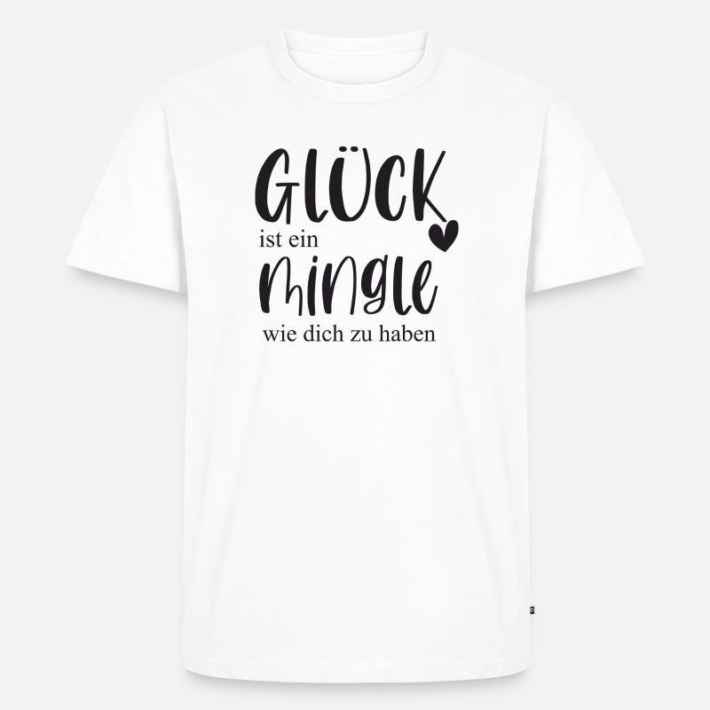 Mingle Single Freundschaft Plus Date Geschenk - Männer Premium Bio T-Shirt - Weiß