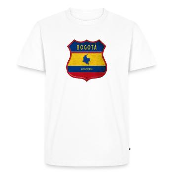 Armoiries de Bogotá Colombia - T-shirt Premium bio Homme - blanc - Devant - Nico (187cm)