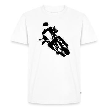 Moto sport - T-shirt Premium bio Homme - blanc - Devant - Nico (187cm)