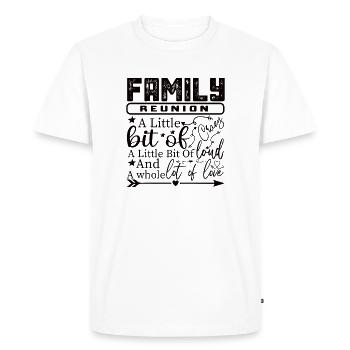 Family Reunion A Little Bit Crazy - Men's Premium Organic T-Shirt - white - Front - Nico (187cm)