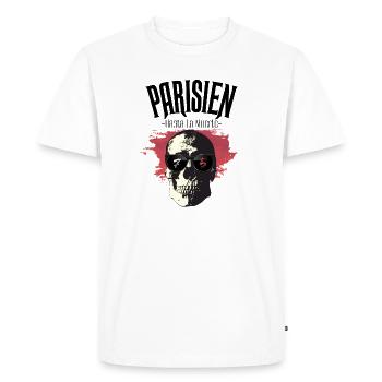 Parisien Hasta La Muerte - 75 - T-shirt Premium bio Homme - blanc - Devant - Nico (187cm)