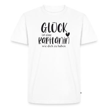 Kapitänin Fußball Sport Schiff Sportart Geschenk - Männer Premium Bio T-Shirt - Weiß - Vorne - Nico (187cm)
