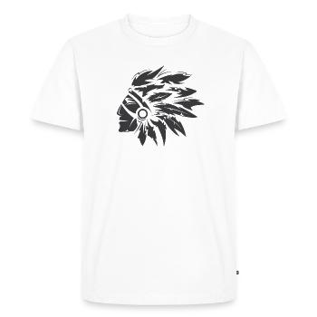 Symbole indien Illustration en chef Icône graphique - T-shirt Premium bio Homme - blanc - Devant - Nico (187cm)