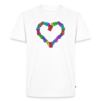 Bonbons Dessert Délicieuse Collation Sucrée - T-shirt Premium bio Homme - blanc - Devant - Nico (187cm)