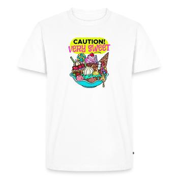 Cupcake Dessert Déclaration Snacking Bonbons - T-shirt Premium bio Homme - blanc - Devant - Nico (187cm)