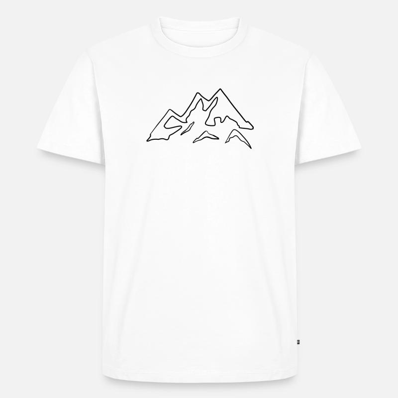 Berge - Männer Premium Bio T-Shirt - Weiß
